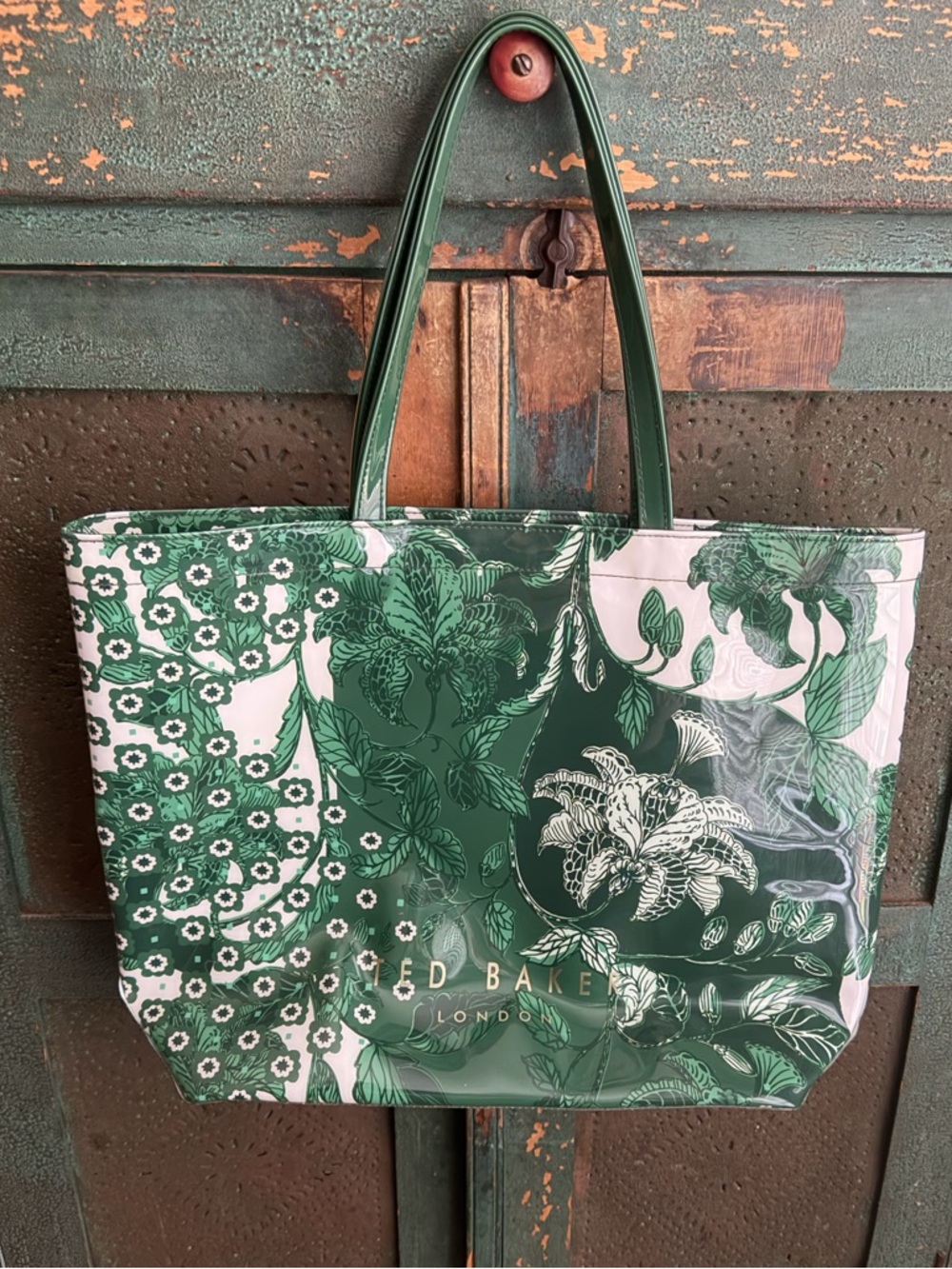 Ted Baker Rolocon Rococo Icon Tote in Green Turquoise - Picture 2 of 9
